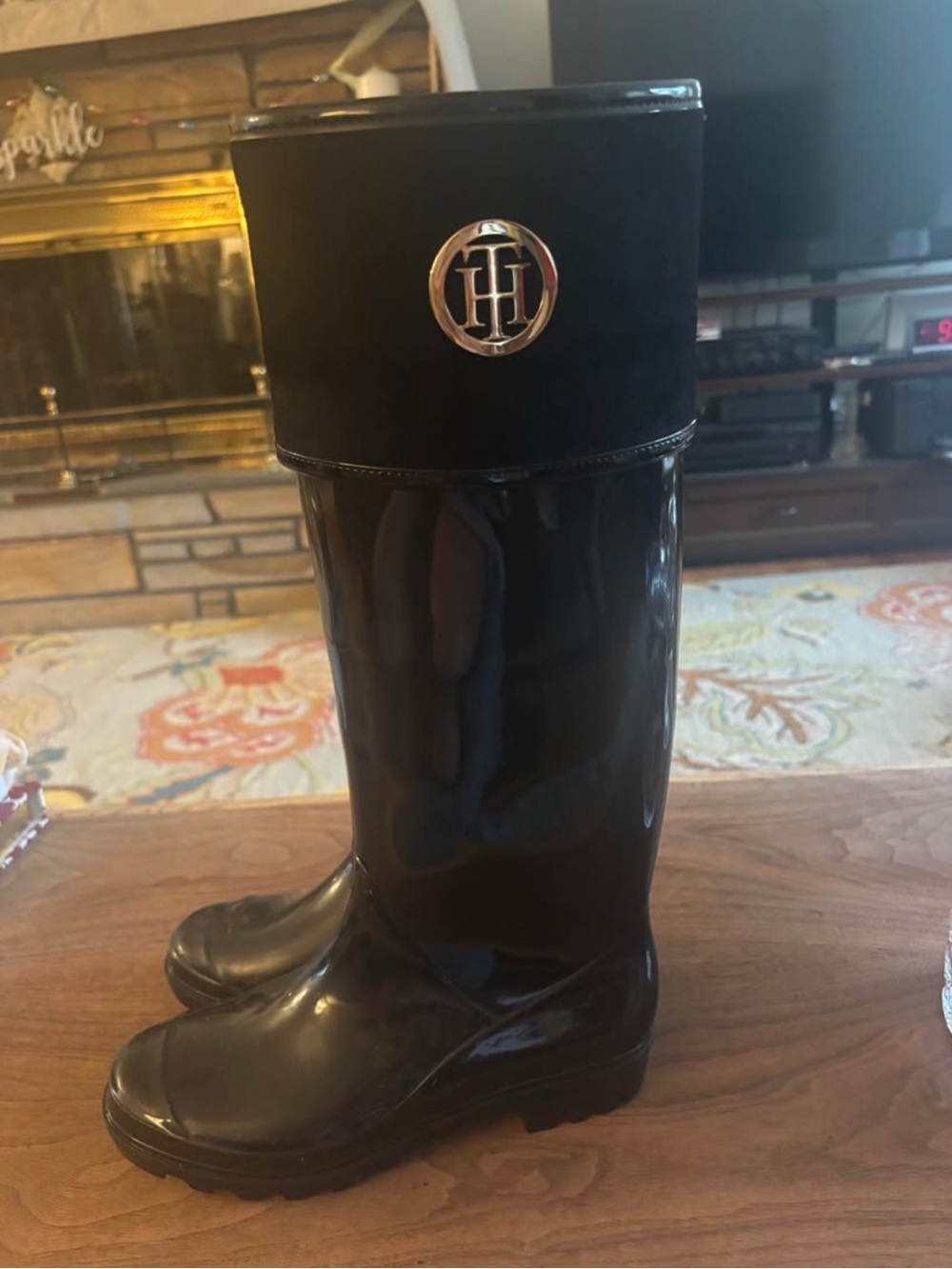 Tommy Hilfiger Black Women's Tall Rain Boots